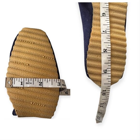 Vintage 60s Bertlyn New York, Foldable Flats, Size Medium 6-6.5, Navy Canvas - Picture 11 of 12